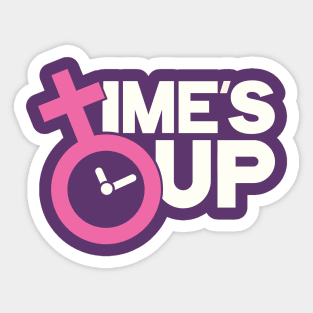 Time's Up Hashtag Tee for Women's Rights Sticker